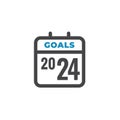 2024 SMART Goals Vector graphic -ÃÂ various Smart goal keywords Royalty Free Stock Photo